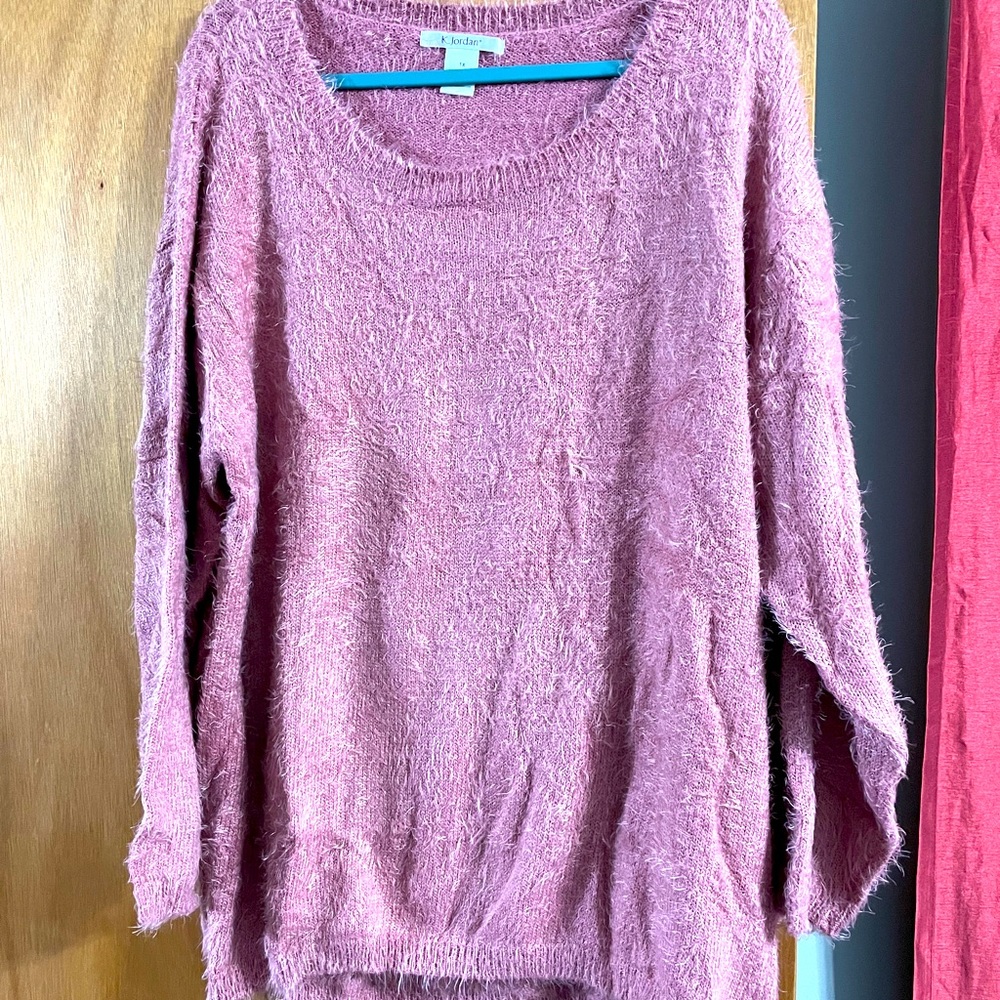 Fuzzy Rose Sweater